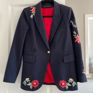 Zara embroidered blazer